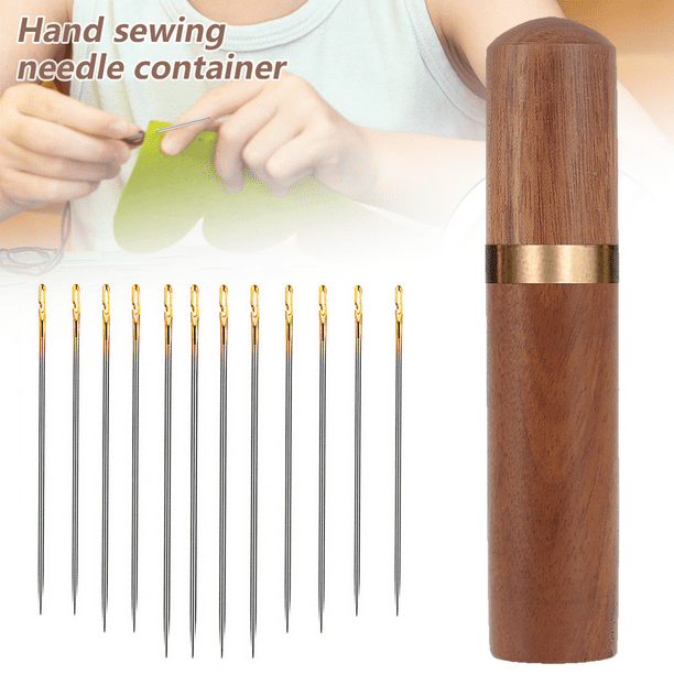 24PCS/Set Thick Big Eye Sewing Self-Threading Needles Embroidery Hand Sewing CA 